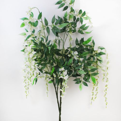 155cm Multibranch White Wisteria Branch