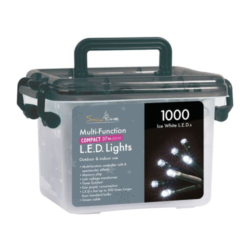 1000 White LEDs Compact Christmas Tree Lights