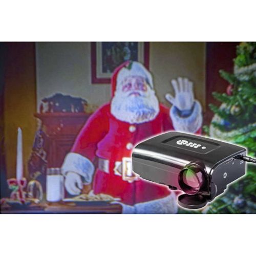 Mini Black Window Projector w Pre-Loaded Video