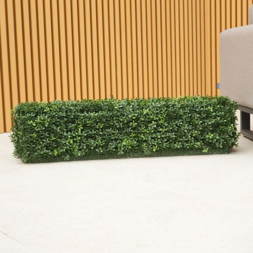 Artificial Boxwood Hedge Green C 100cm x 20cm x 25cm (UV Protected)