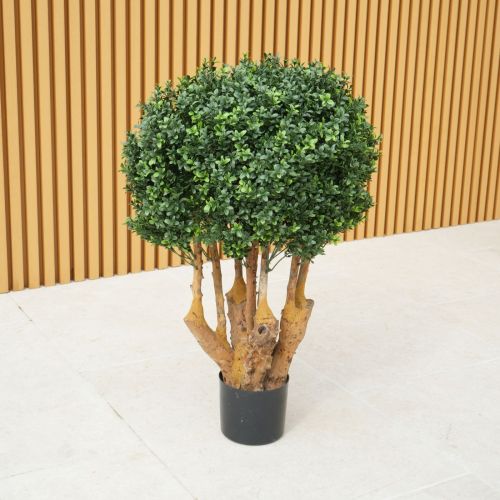 3ft (90cm) Artificial Boxwood Ball On Trunk (UV Protected)