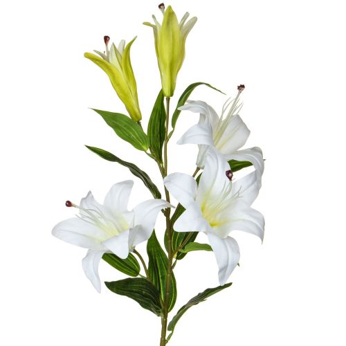 100cm SF Lily Spray - White 